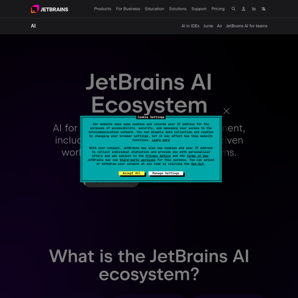 JetBrains AI官网截图