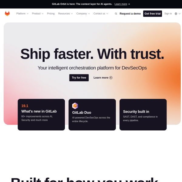 GitLab官网截图
