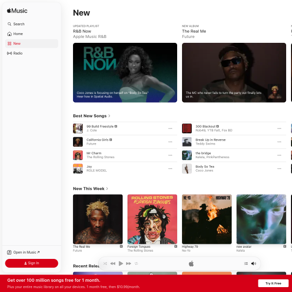Apple Music官网截图