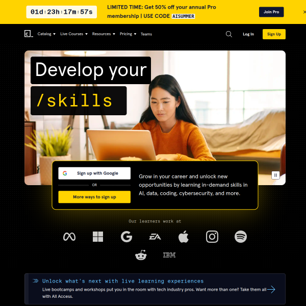 Codecademy官网截图