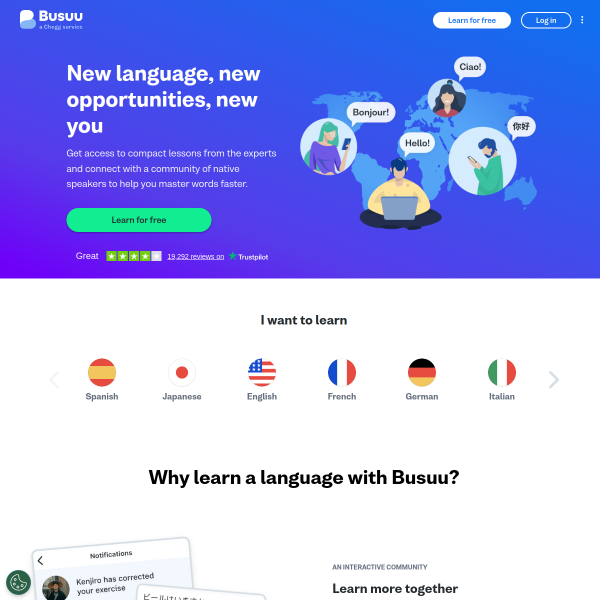 Busuu官网截图