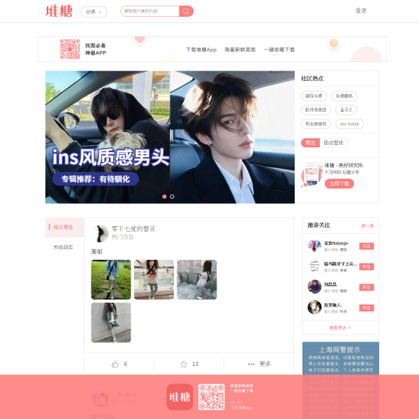 堆糖官网截图