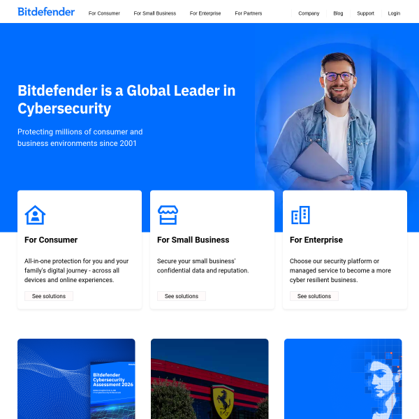 Bitdefender官网截图
