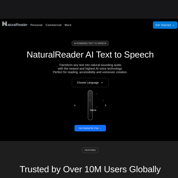 NaturalReader官网截图