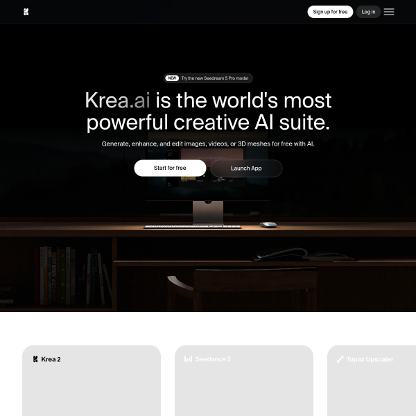 Krea AI官网截图