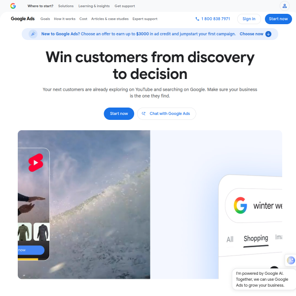 Google Ads官网截图