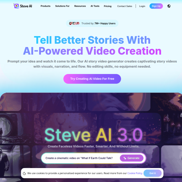 Steve AI官网截图