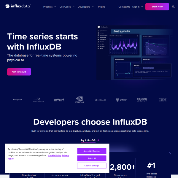 InfluxData官网截图