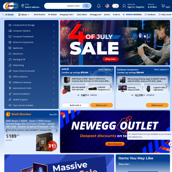 Newegg官网截图