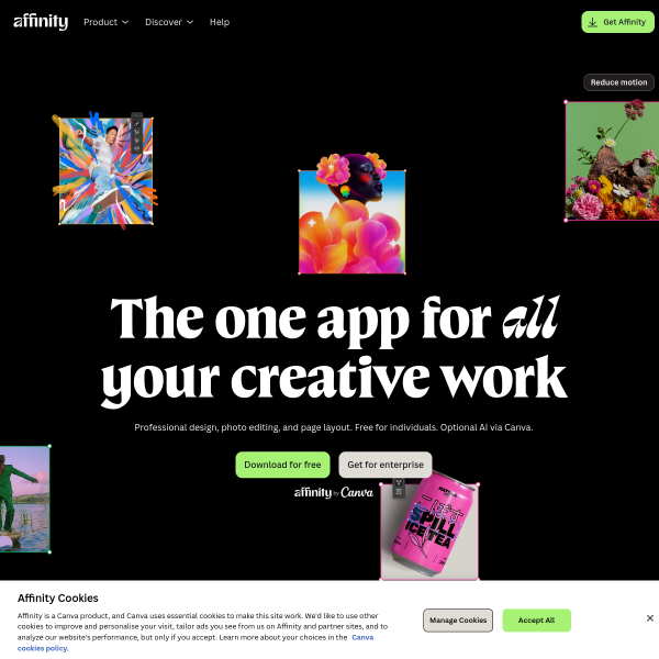 Affinity官网截图