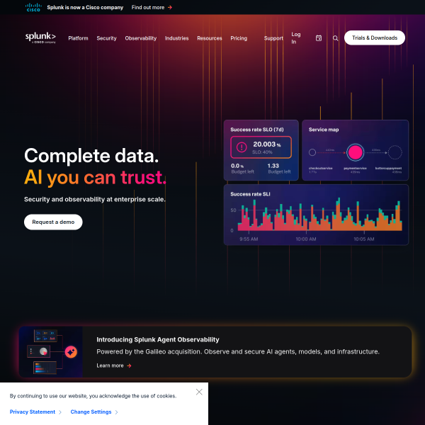 Splunk官网截图