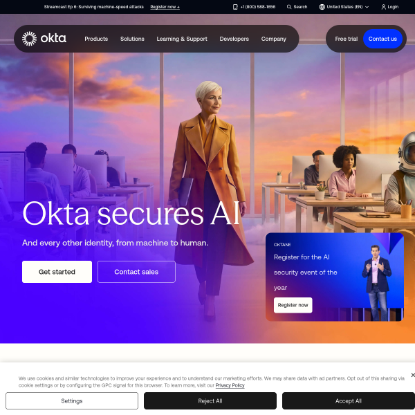 Okta官网截图