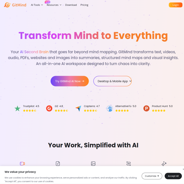 GitMind官网截图