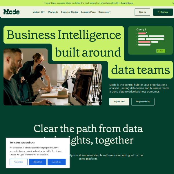 Mode官网截图