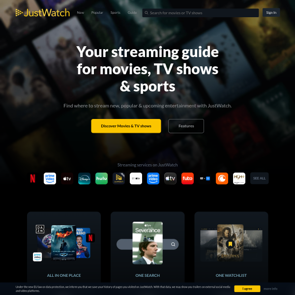 JustWatch官网截图