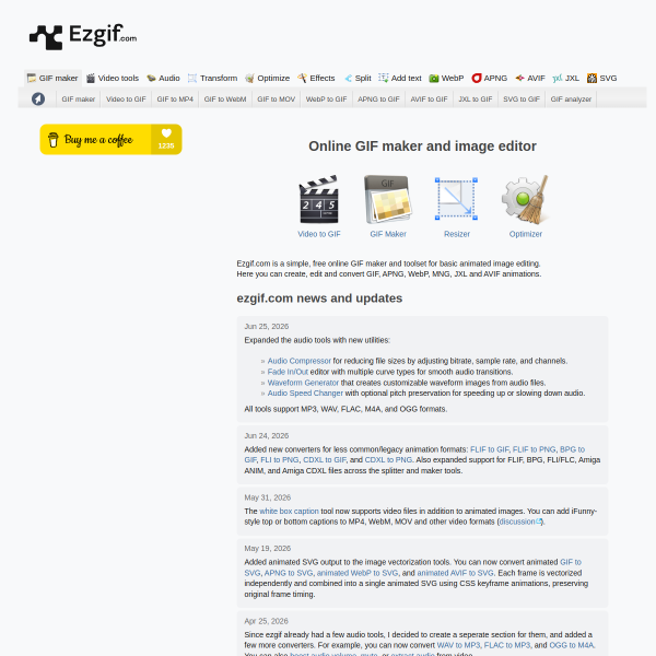 Ezgif官网截图