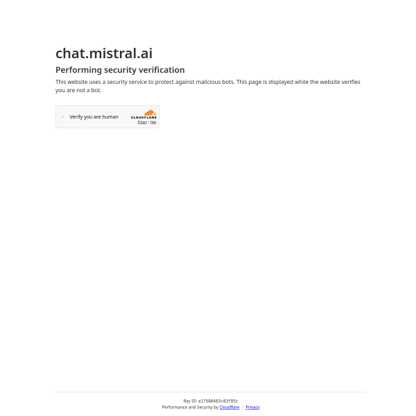 Mistral Chat官网截图