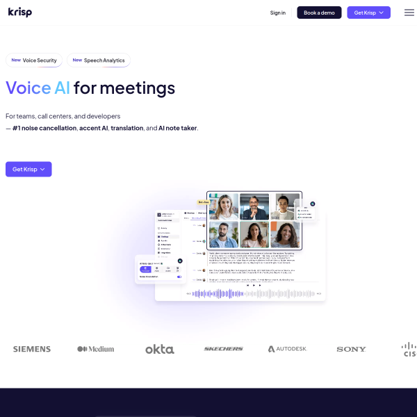 Krisp官网截图