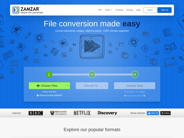 Zamzar官网截图