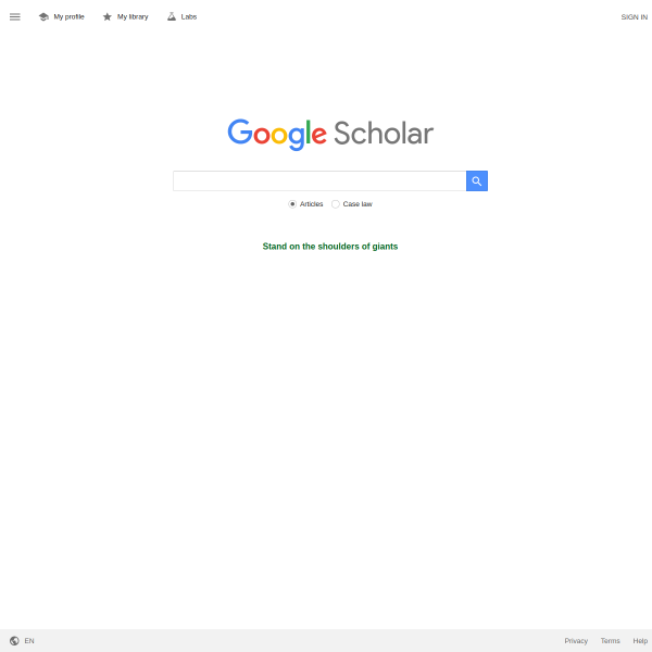 Google Scholar官网截图