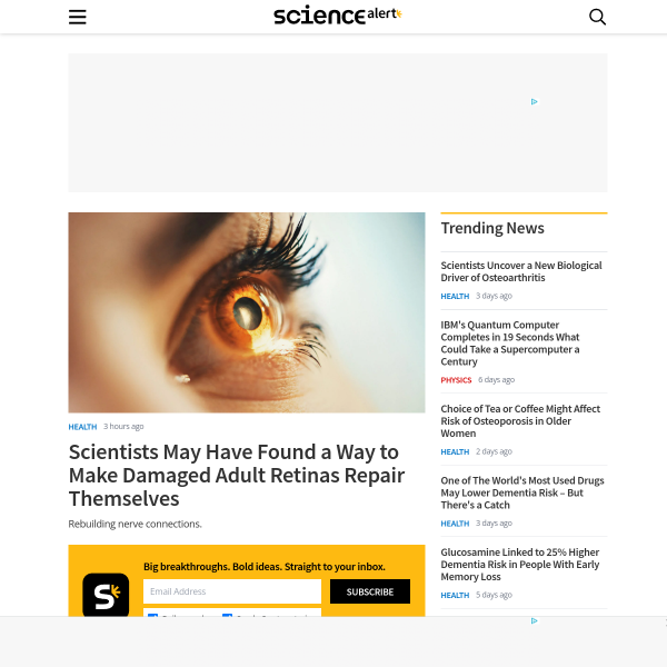 ScienceAlert官网截图