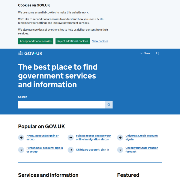 GOV.UK官网截图