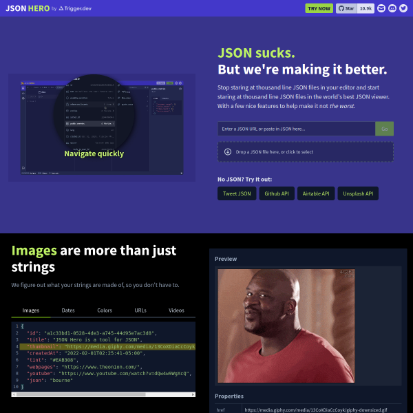 JSON Hero官网截图