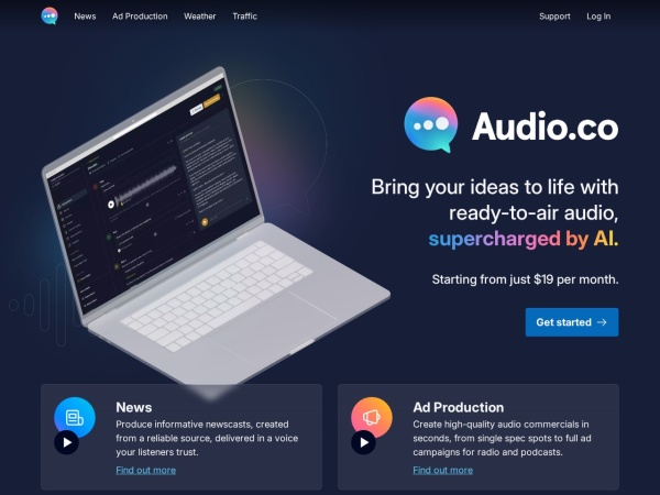 Audio.co官网截图