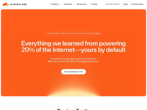 Cloudflare官网截图