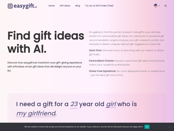 Easygift.ai官网截图