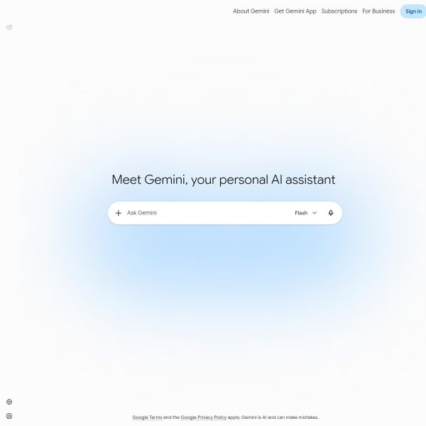 Google Gemini官网截图