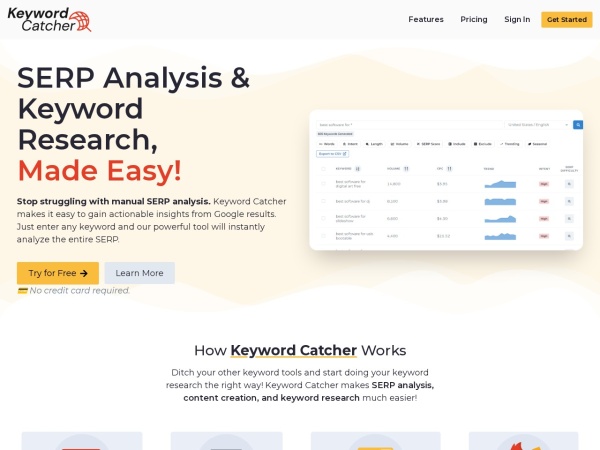 Keyword Catcher官网截图