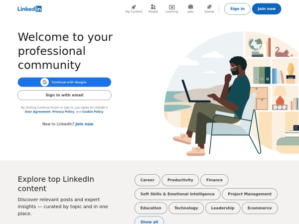 LinkedIn官网截图