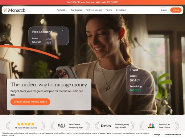 Monarch Money官网截图