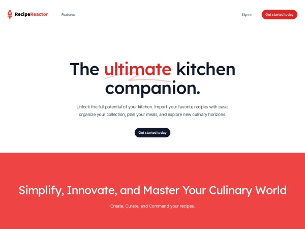 Recipe Reactor官网截图