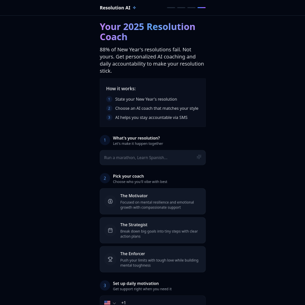 Resolution Coach官网截图