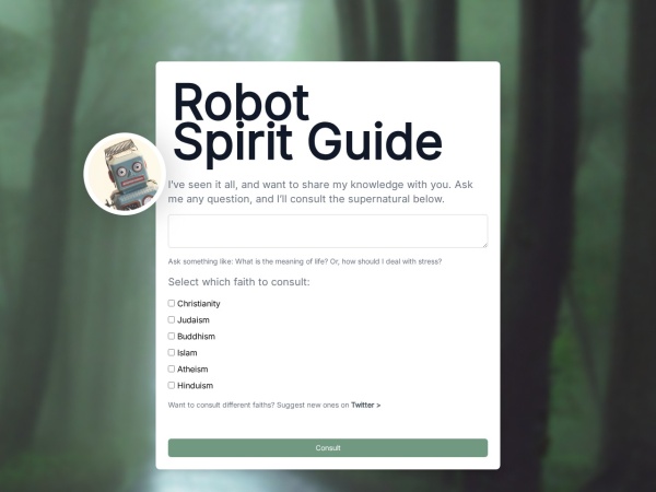Robot Spirit Guide官网截图