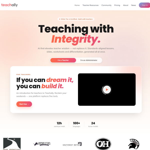 Teachally官网截图