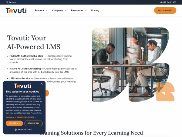 Tovuti LMS官网截图