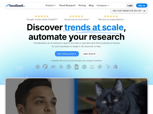 TrendSwell官网截图